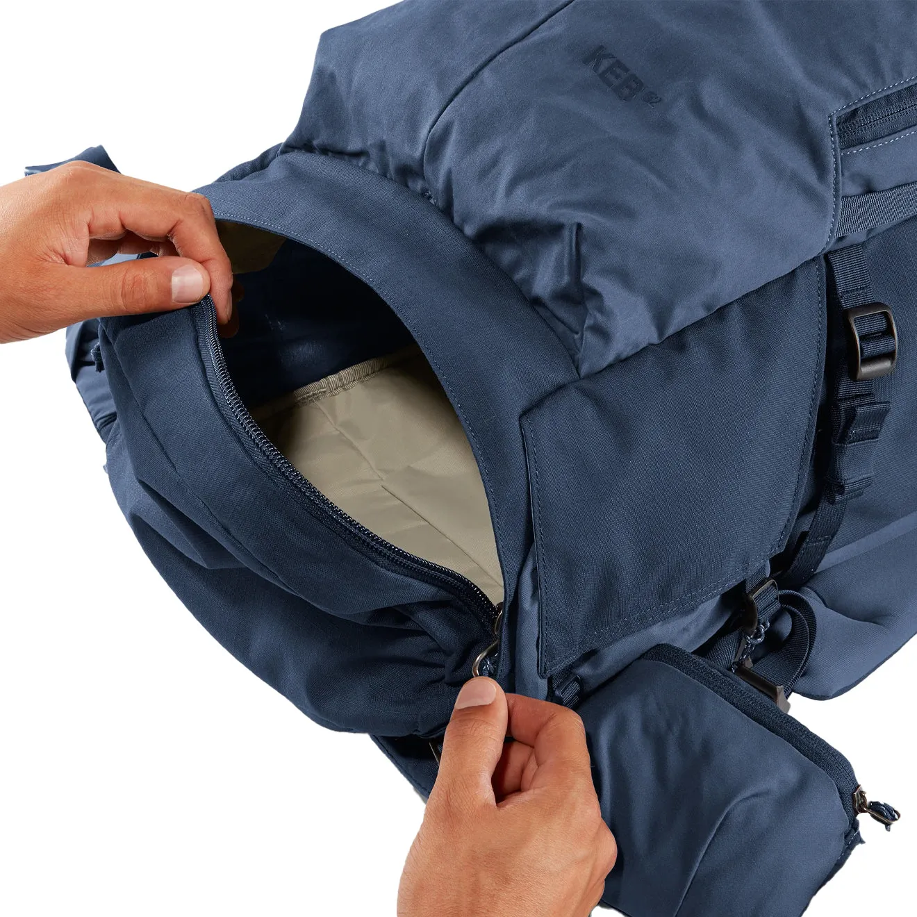 Sacs Fjallraven pour Homme Keb 52 Tempête / Bleu Marine Foncé