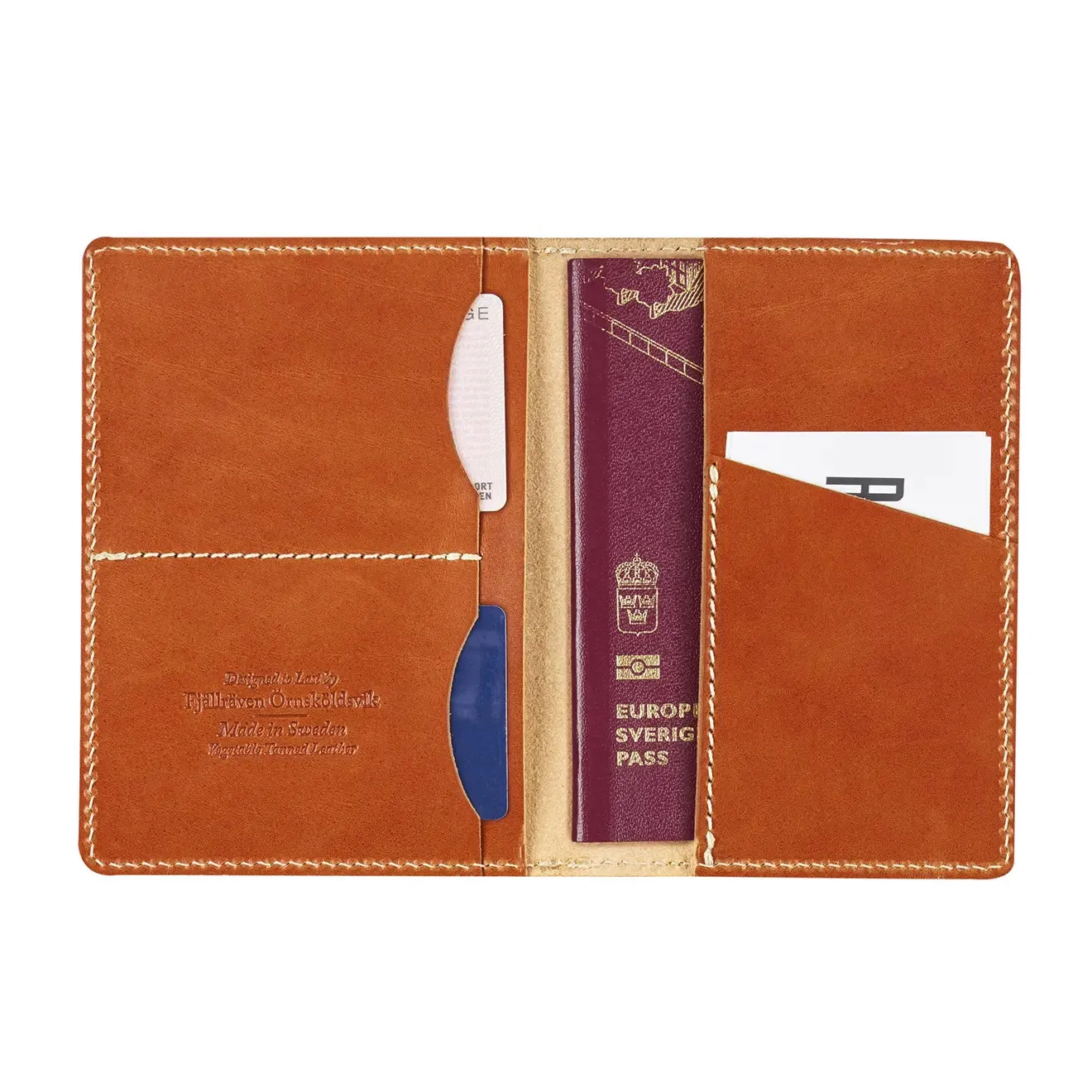 Sacs Fjallraven pour Hommes Housse de Passeport en Cuir Cognac