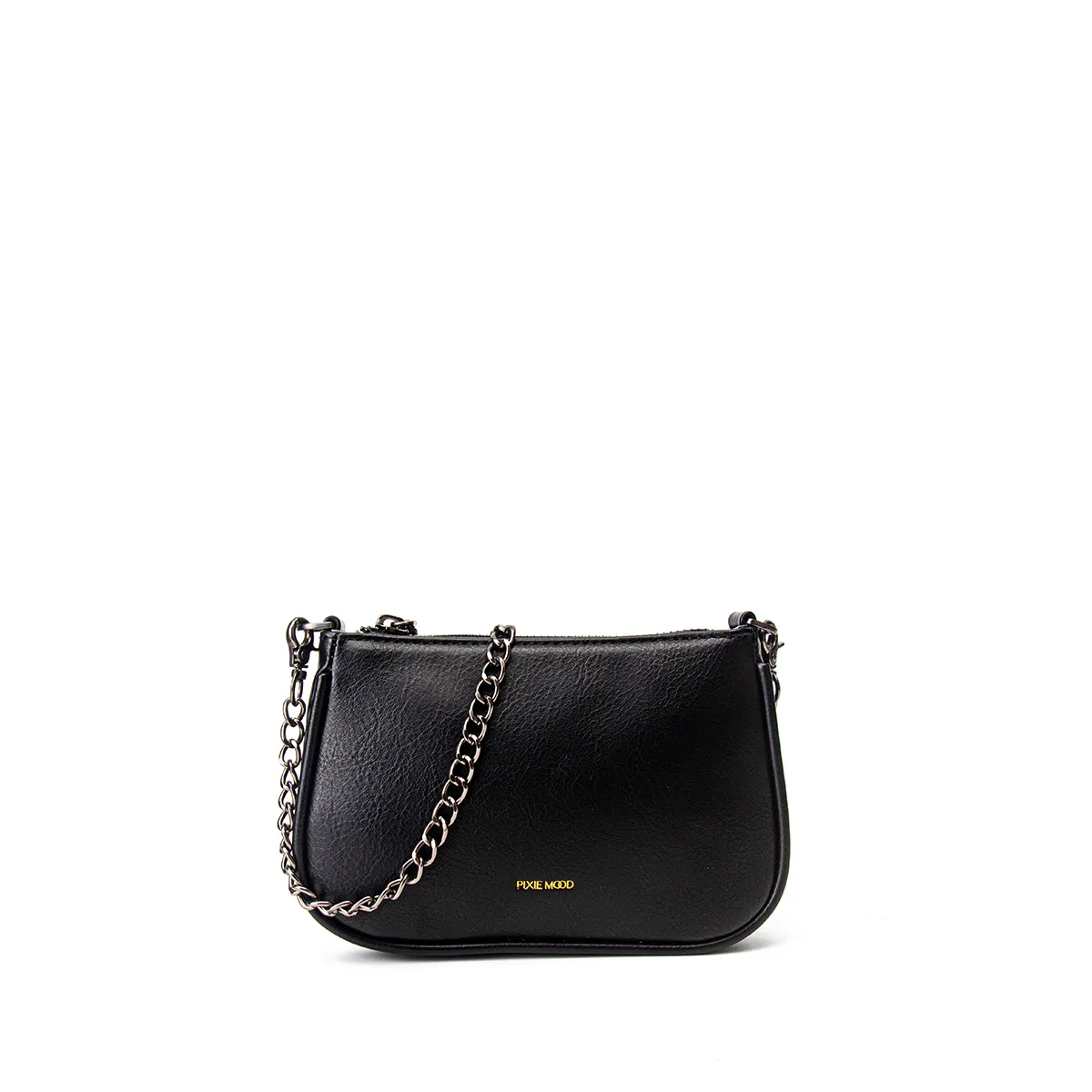 Sac bandoulière Pixie Mood Femme Denim Francine à chaîne - Noir Recyclé