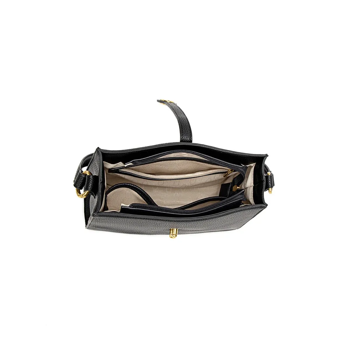 Sac à bandoulière Pixie Mood pour femmes avec fermeture à clé - Noir