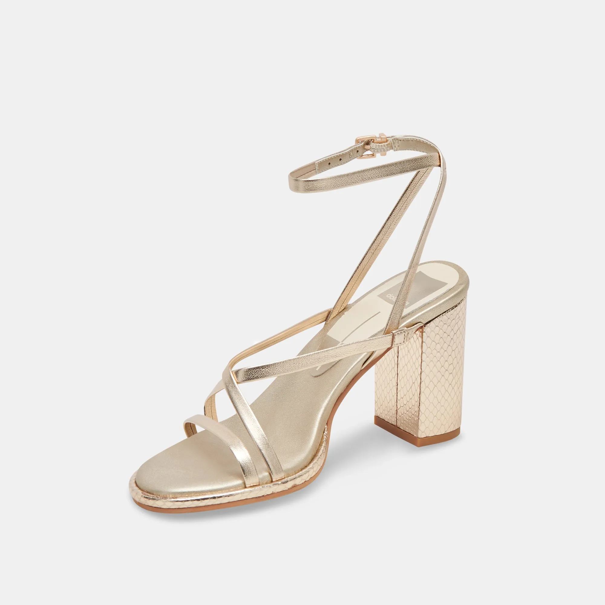 TALONS BARLY CUIR MÉTALLISÉ OR CLAIR