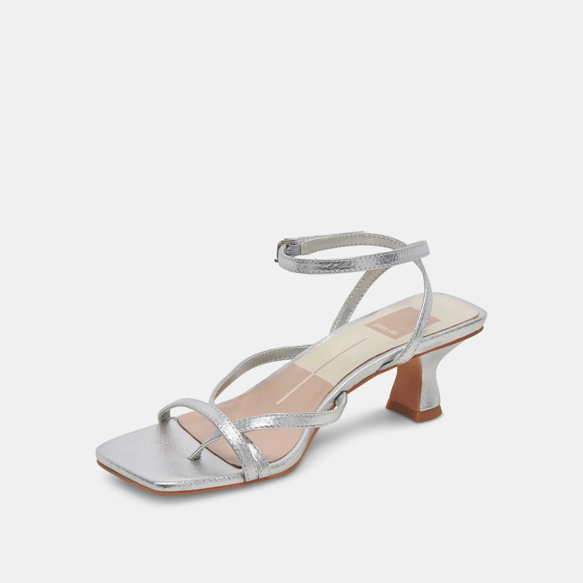 BAYLOR TALONS EN CUIR MÉTALLISÉ ARGENT