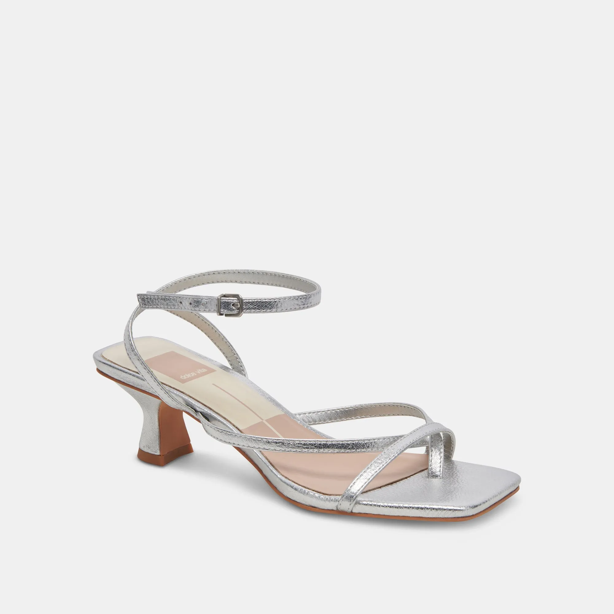 BAYLOR TALONS EN CUIR MÉTALLISÉ ARGENT