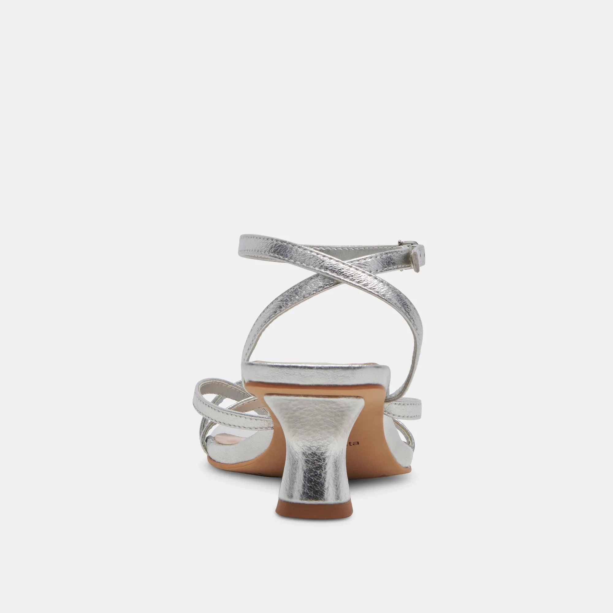 BAYLOR TALONS EN CUIR MÉTALLISÉ ARGENT
