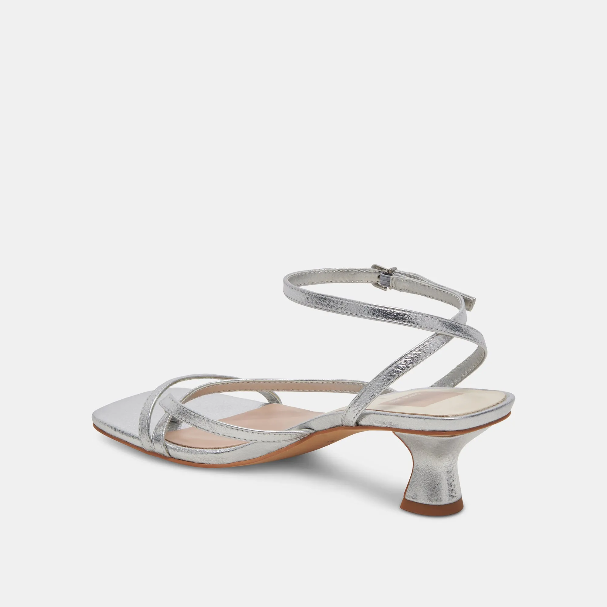 BAYLOR TALONS EN CUIR MÉTALLISÉ ARGENT