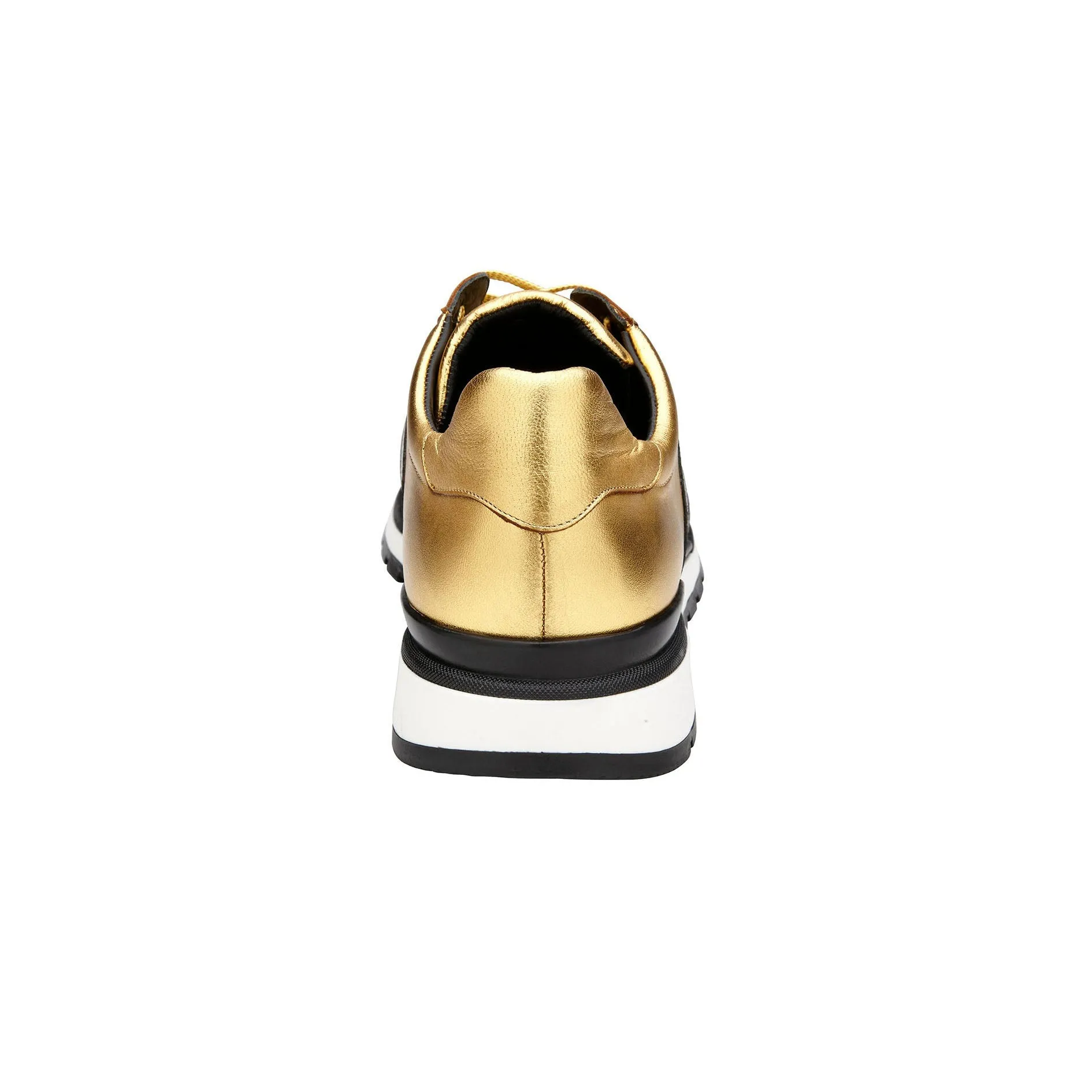 Chaussures Belvedere en Peau Exotique Sneakers Belvedere Blake en Noir / Bloc de Couleur Or