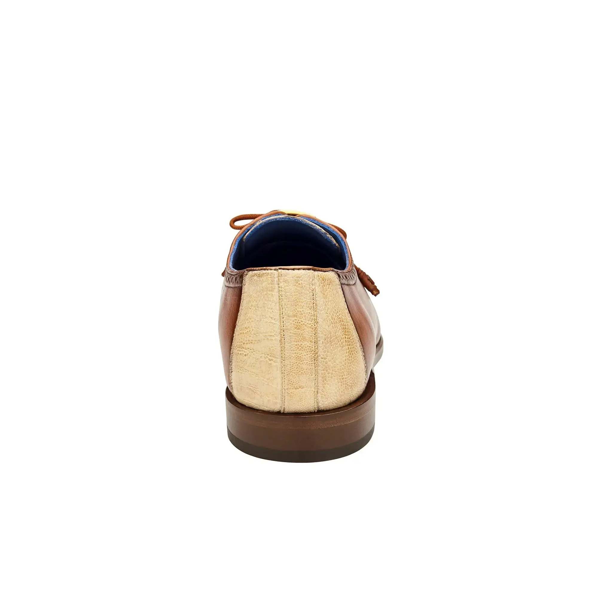 Chaussures Belvedere Exotic Skin Belvedere Etore en Amande Antique / Jambe d'Autruche et Cuir Oxford