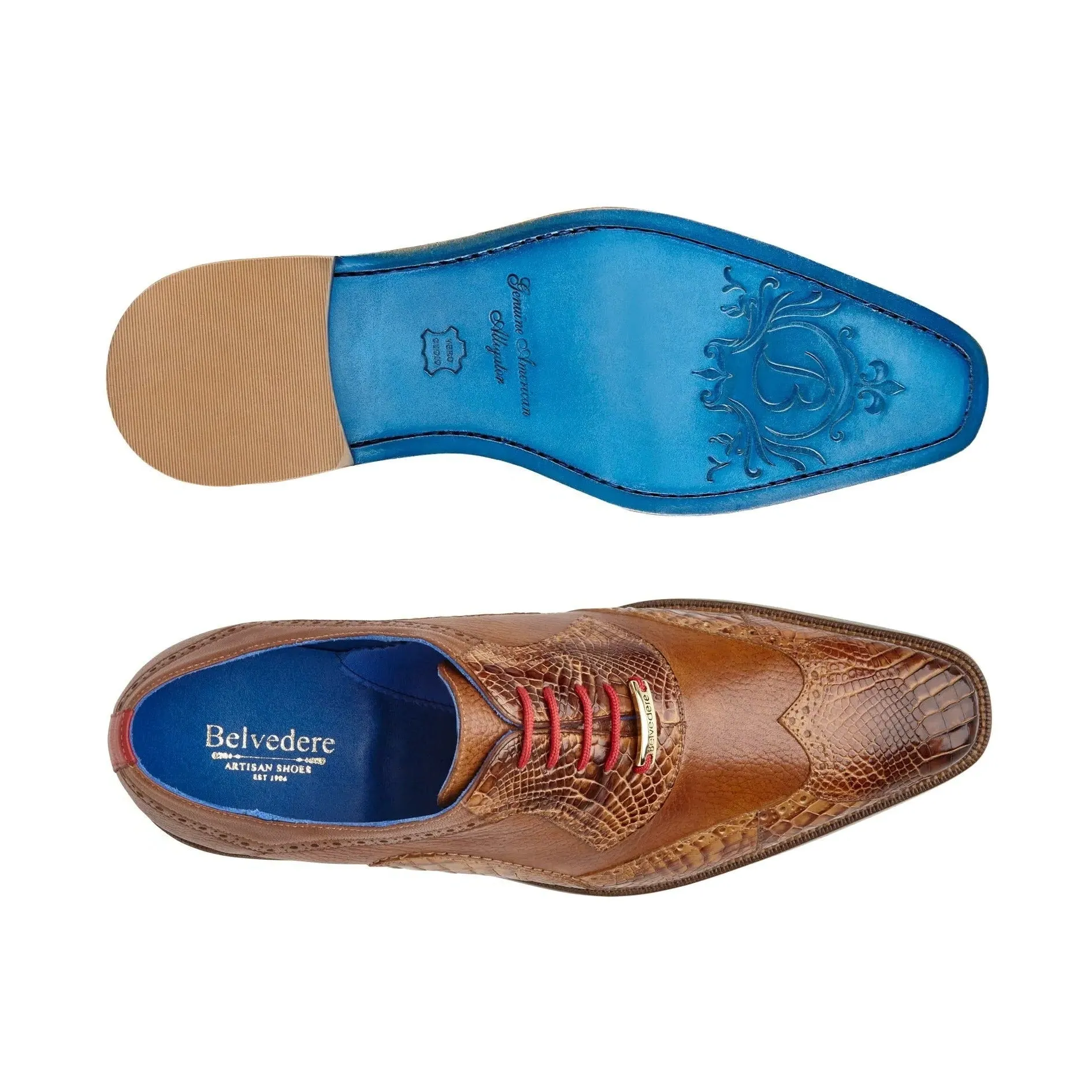 Chaussures Belvedere Exotic Skin Belvedere Roberto en Alligator Selle Antique & Chaussures Habillées en Cuir