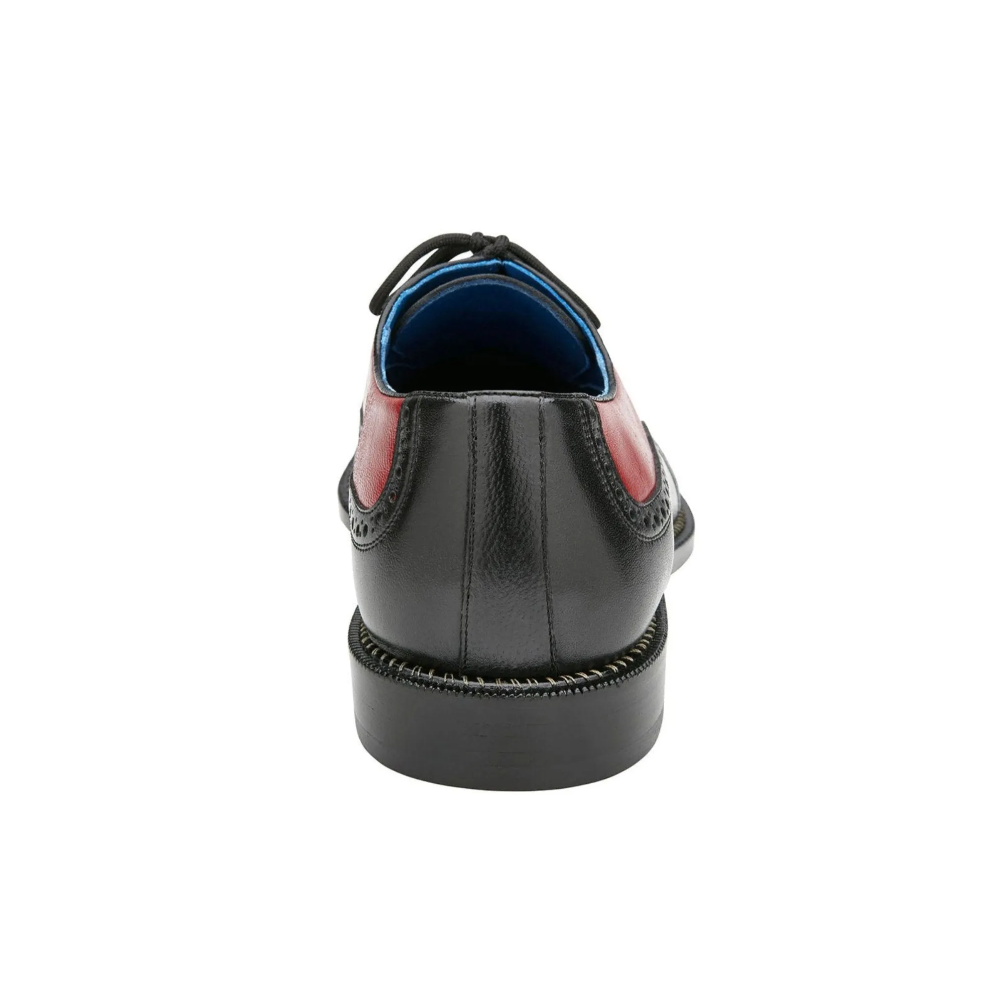 Chaussures habillées Belvedere Sesto en peau exotique noire / rouge en plume d'autruche et cuir