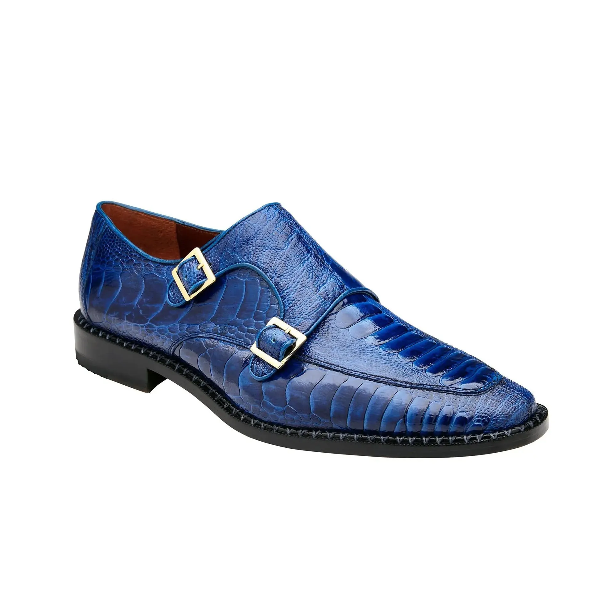 Chaussures Belvedere Exotic Skin Belvedere Valiente en Autruche Antique Ocean à bride