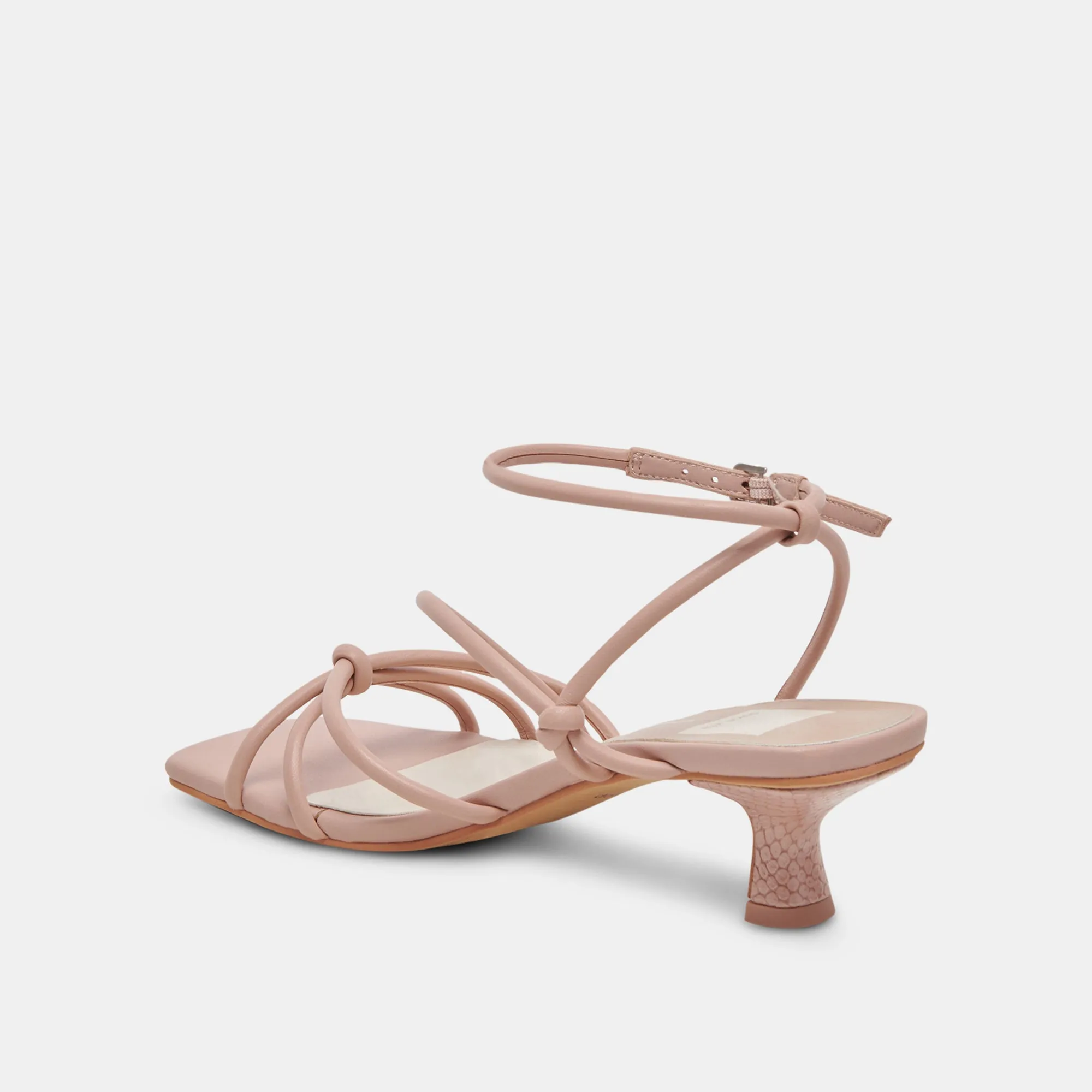 TALONS BEV ROSE CUIR