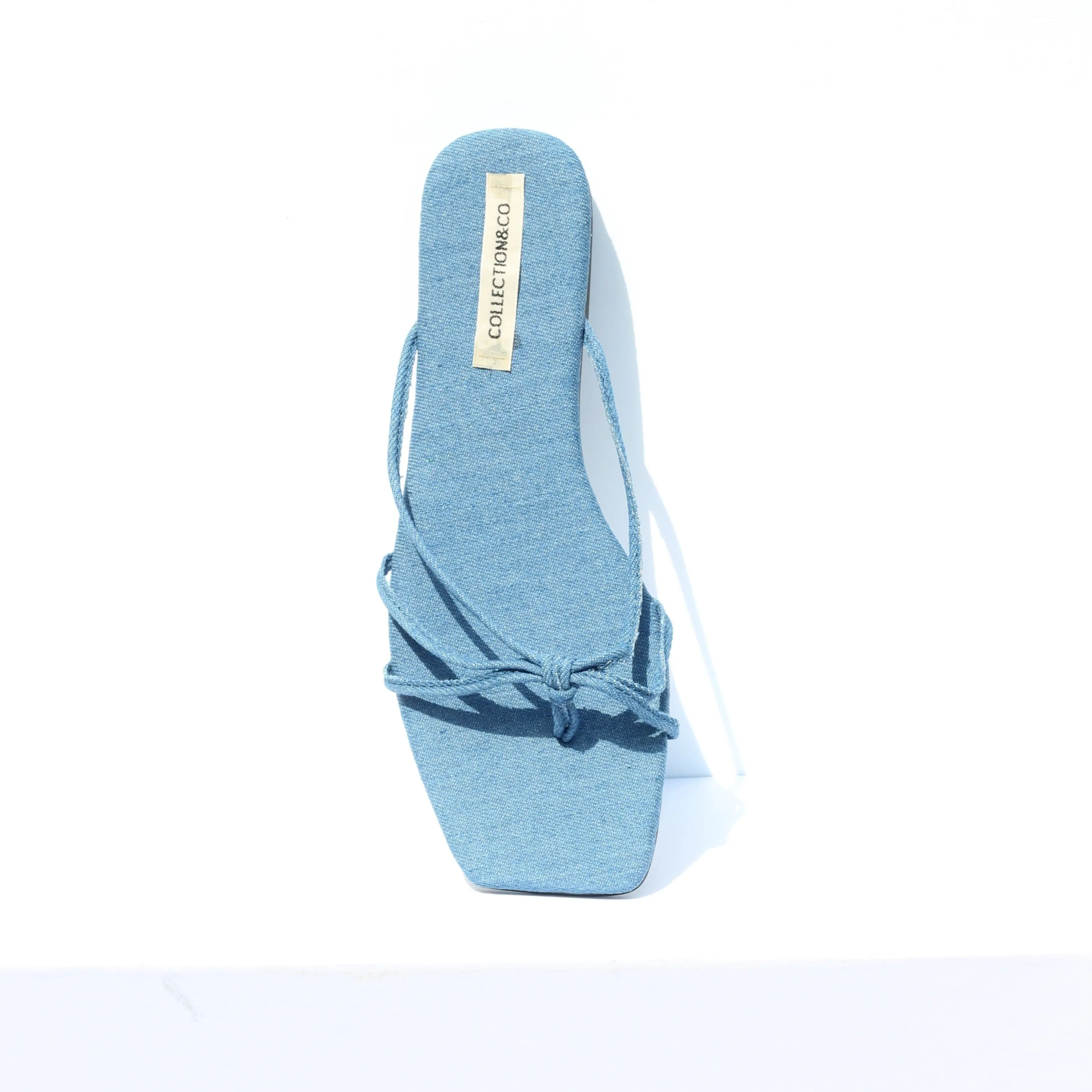Bianca Sandale en Jean en Coton Bio Végan | Bleu
