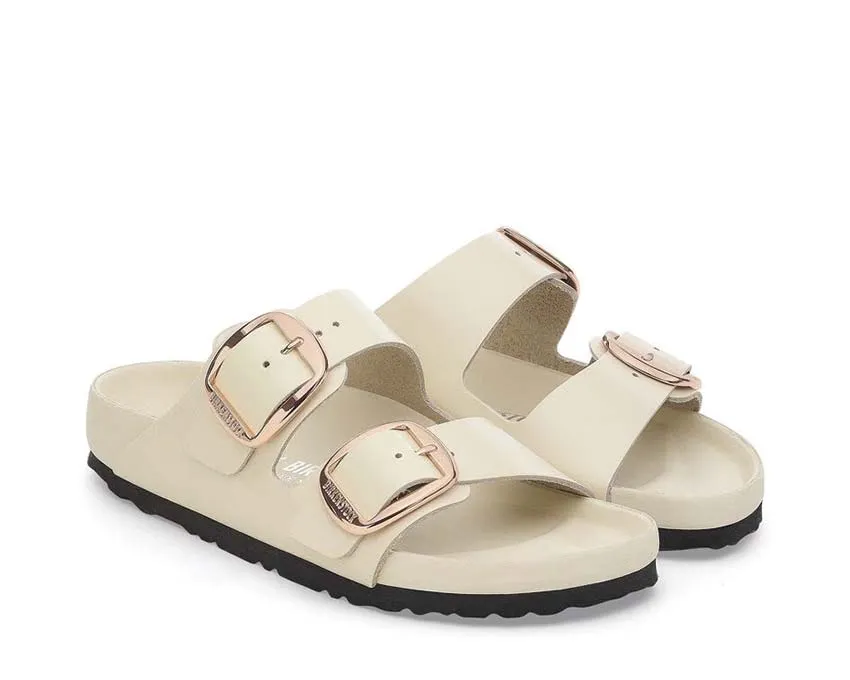 Birkenstock Arizona Big Buckle en cuir vernis naturel_Birkenstock