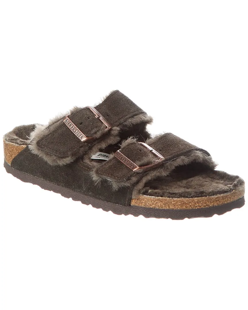 Birkenstock Arizona Étroite en Daim et Mouton Sandale