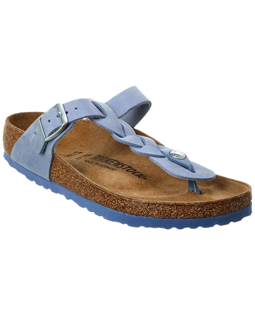 Sandale Birkenstock Gizeh en cuir ciré tressé