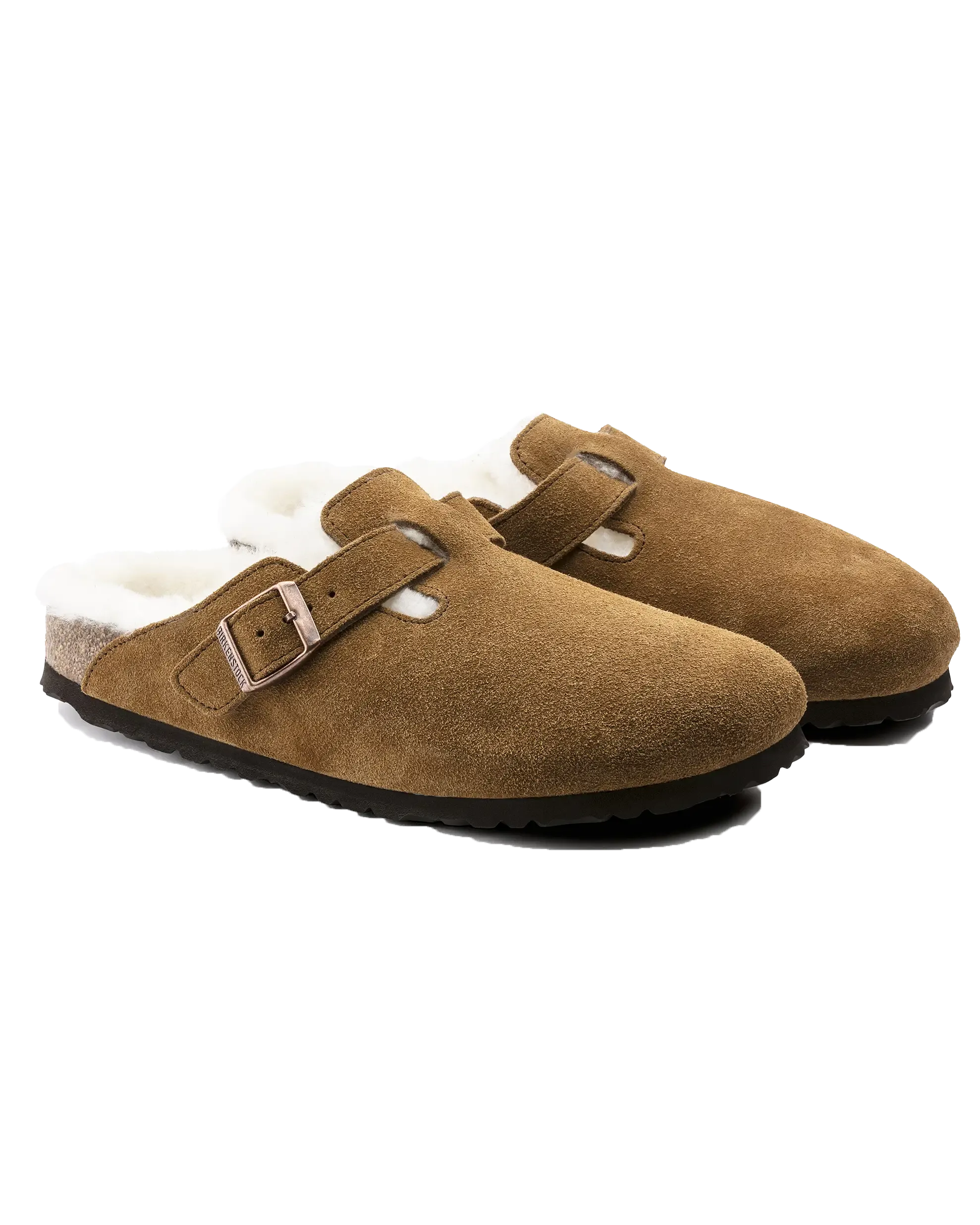 Birkenstock Chaussons Boston en fourrure de vison