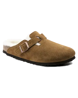 Birkenstock Shoes Boston Shearling Slippers in Mink
