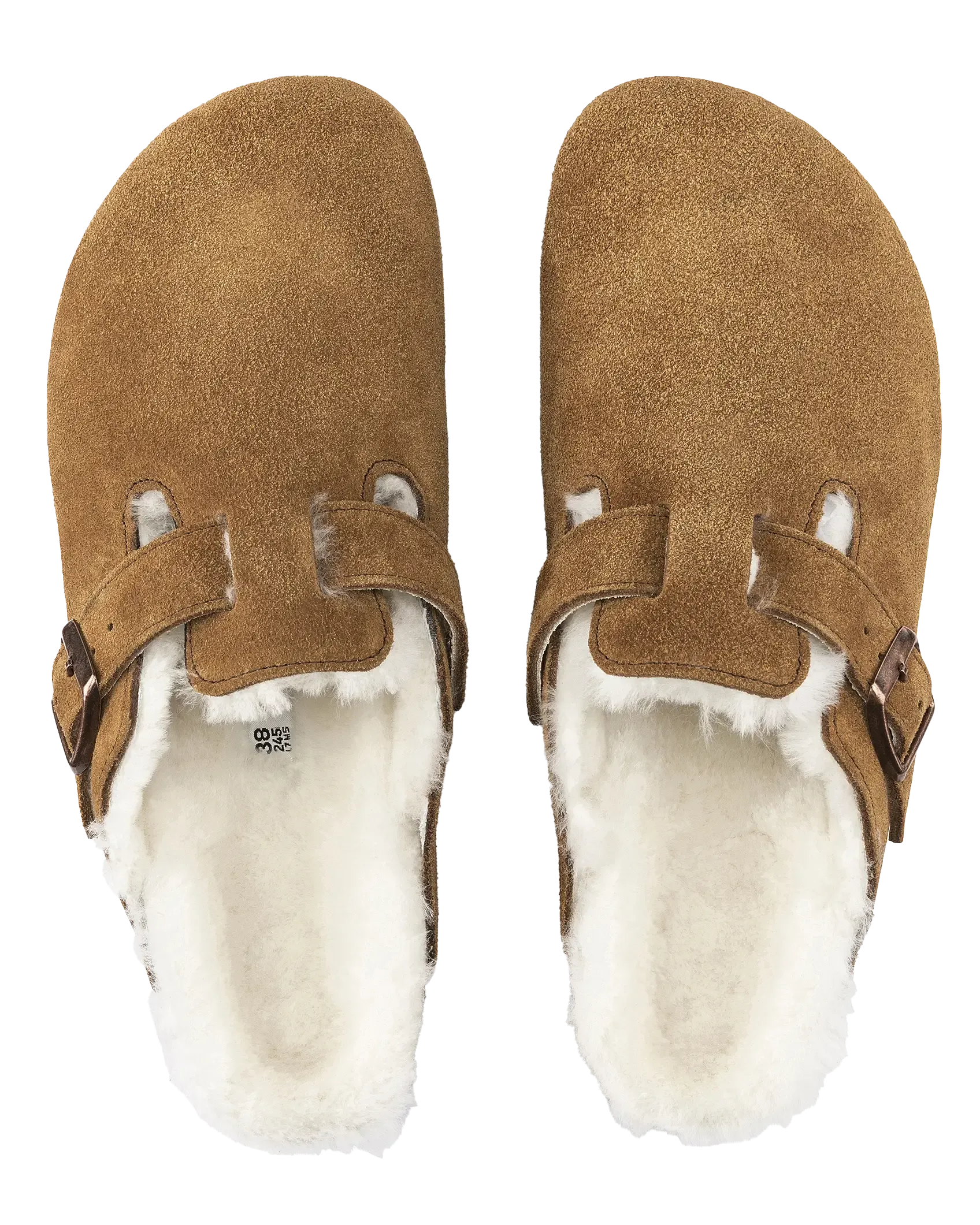 Birkenstock Chaussons Boston en fourrure de vison