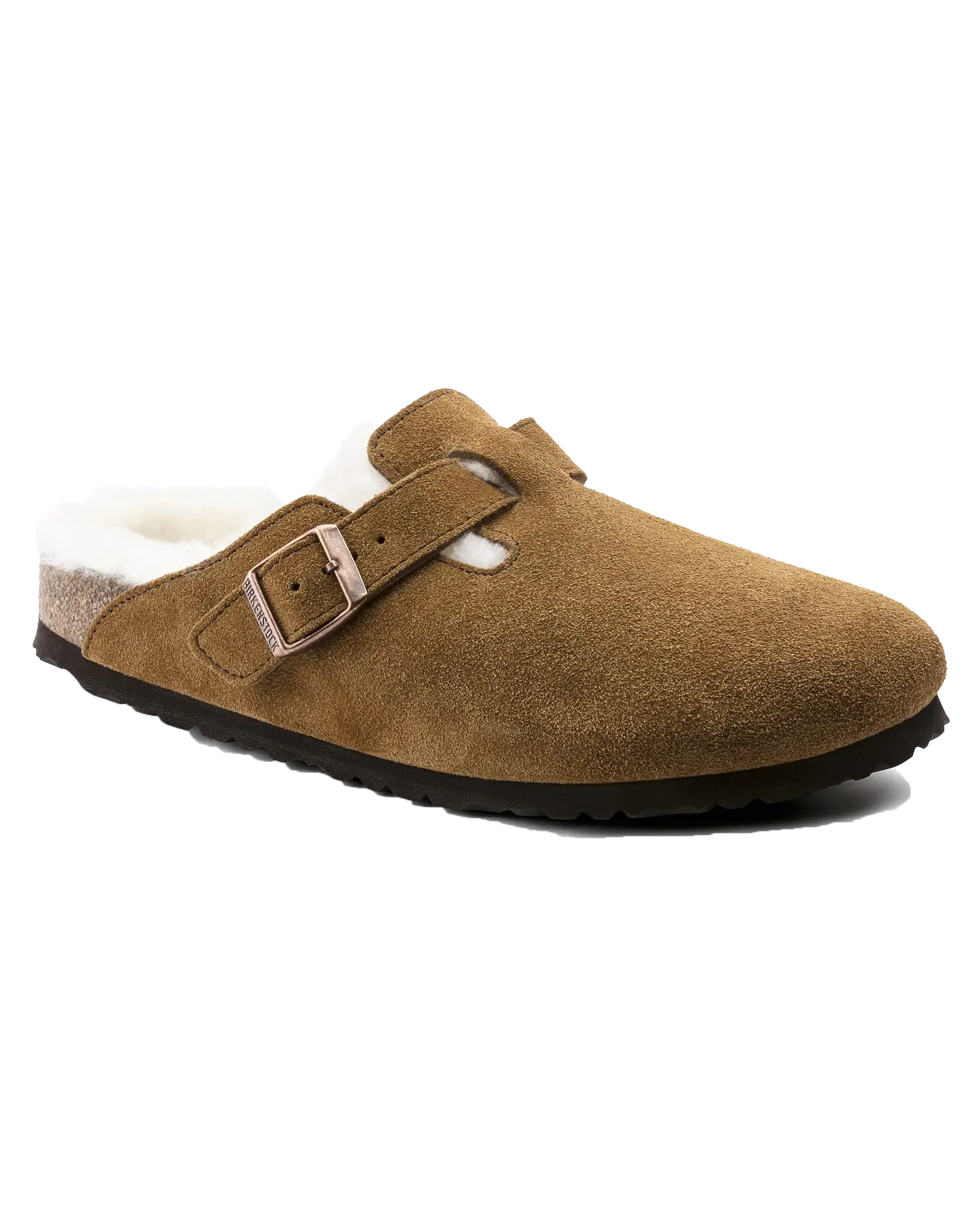 Birkenstock Chaussons Boston en fourrure de vison