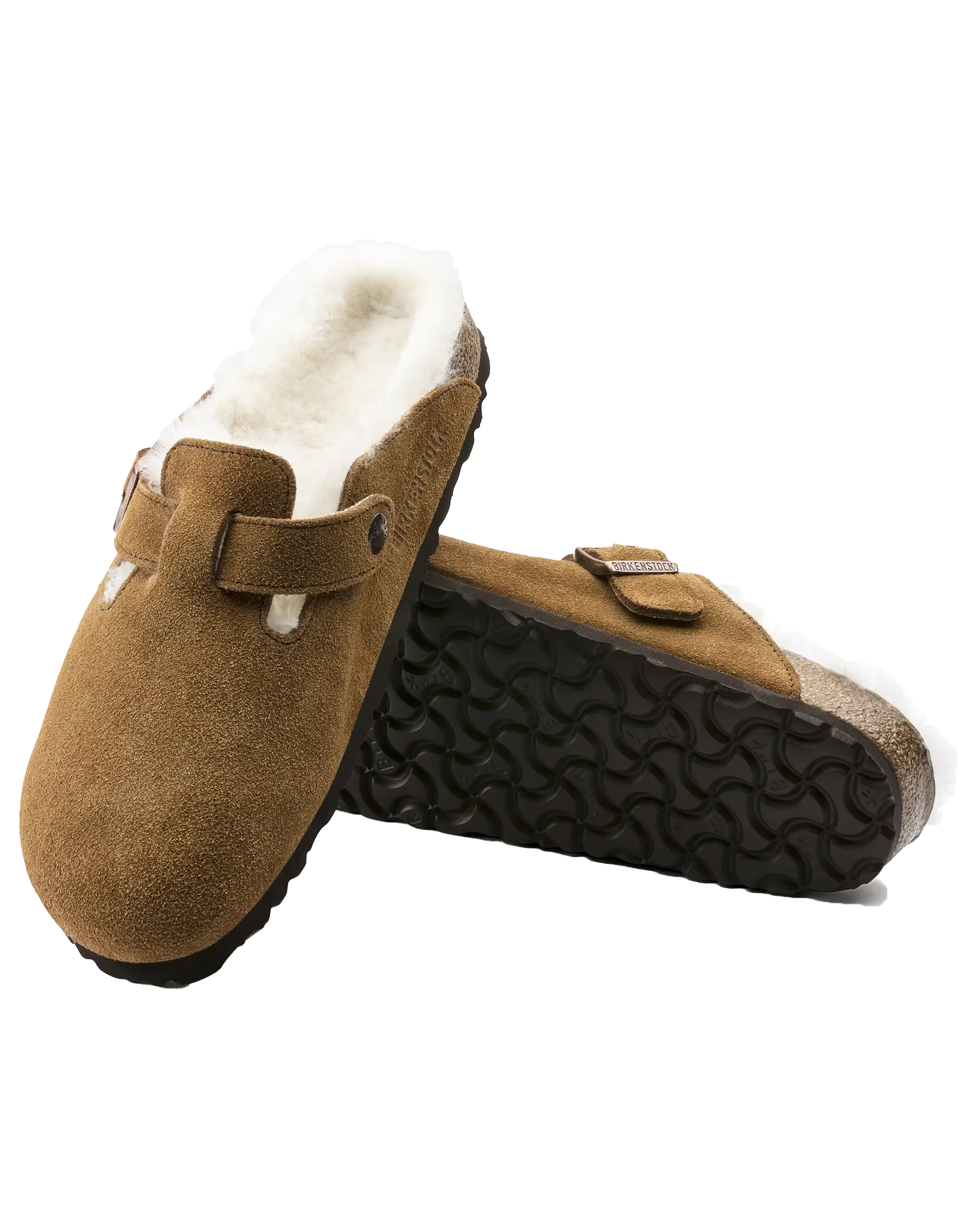 Birkenstock Chaussons Boston en fourrure de vison