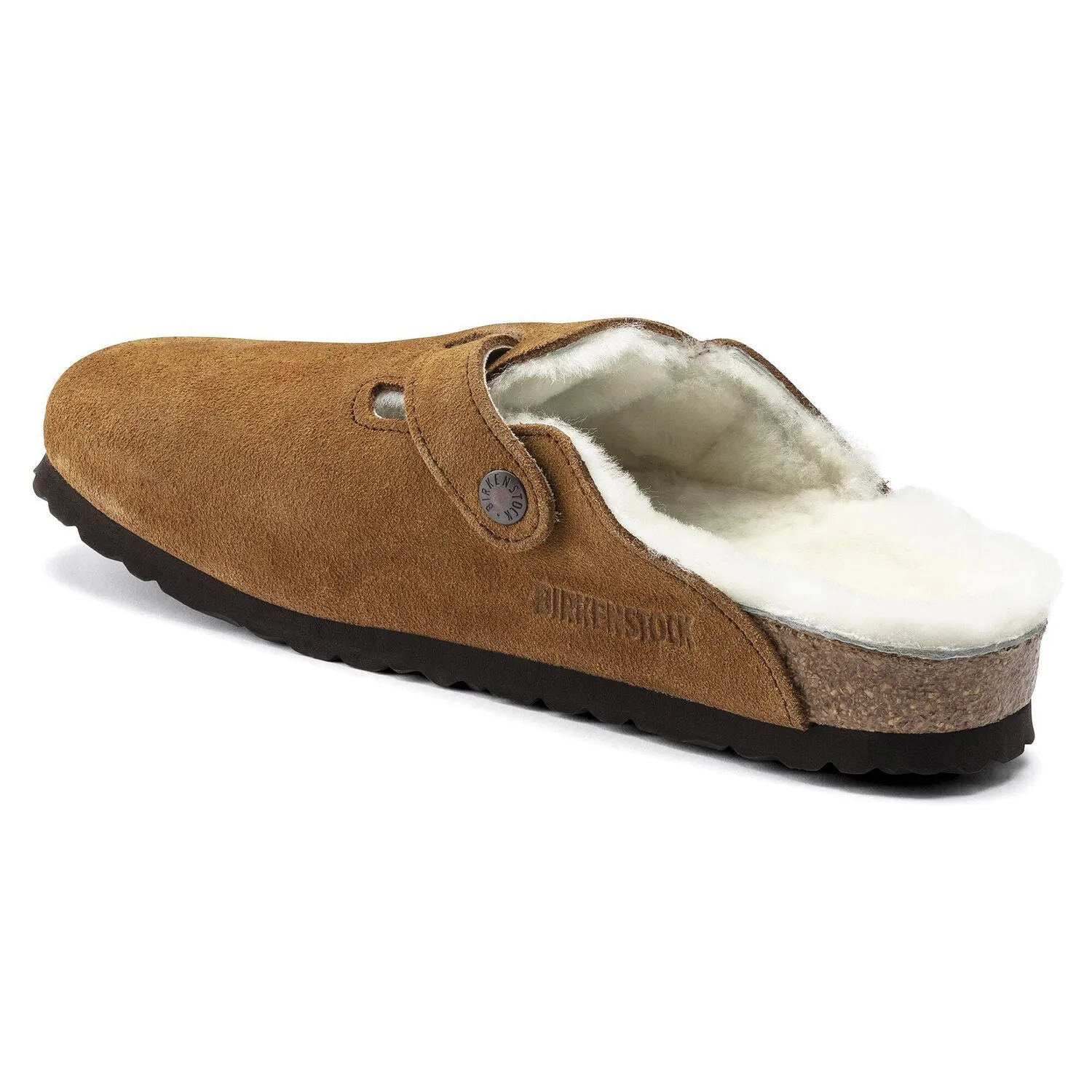 Birkenstock Chaussures Boston en daim doublé fourrure de vison régulier