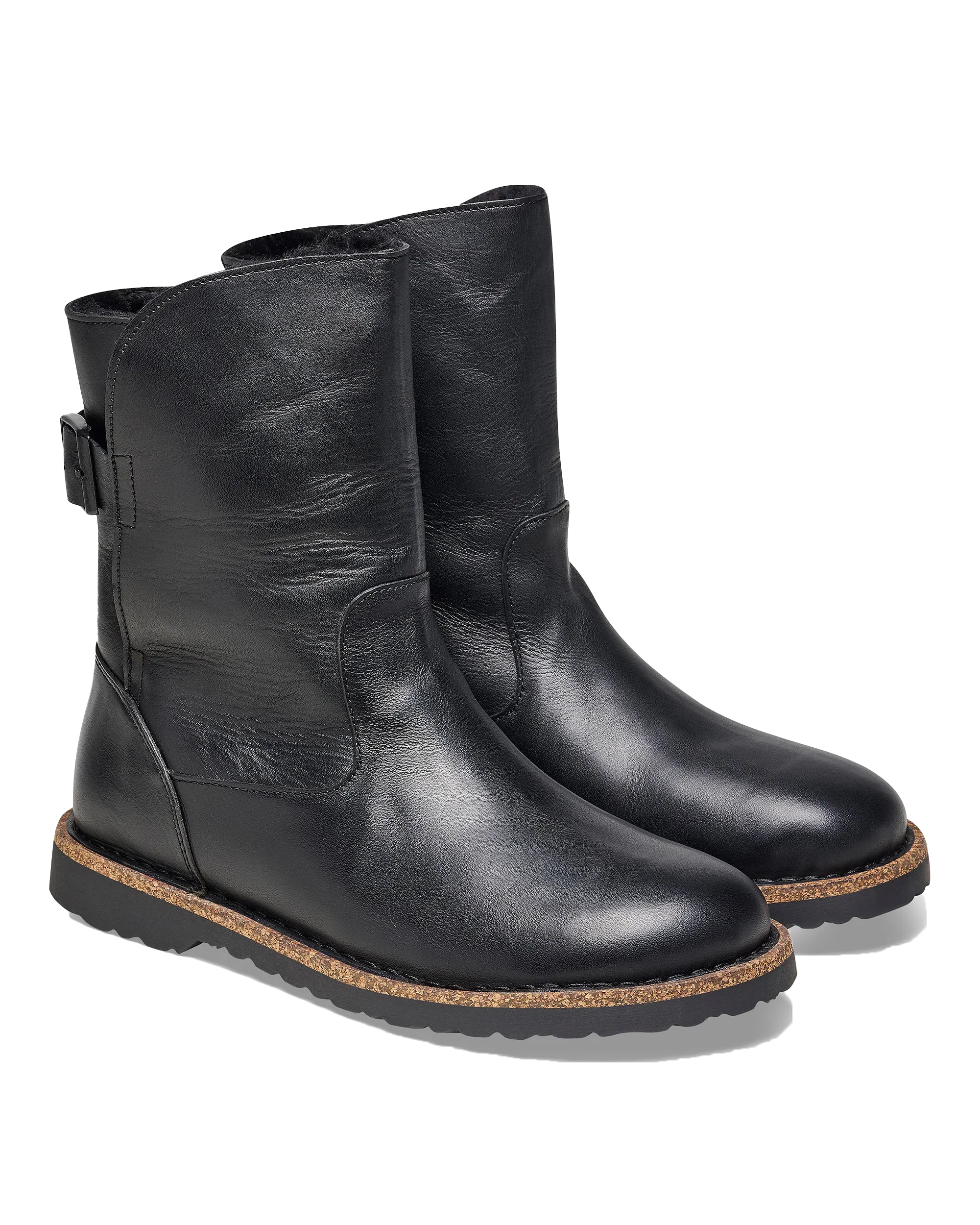 Chaussures Birkenstock Uppsala Bottes en Cuir Naturel Noir