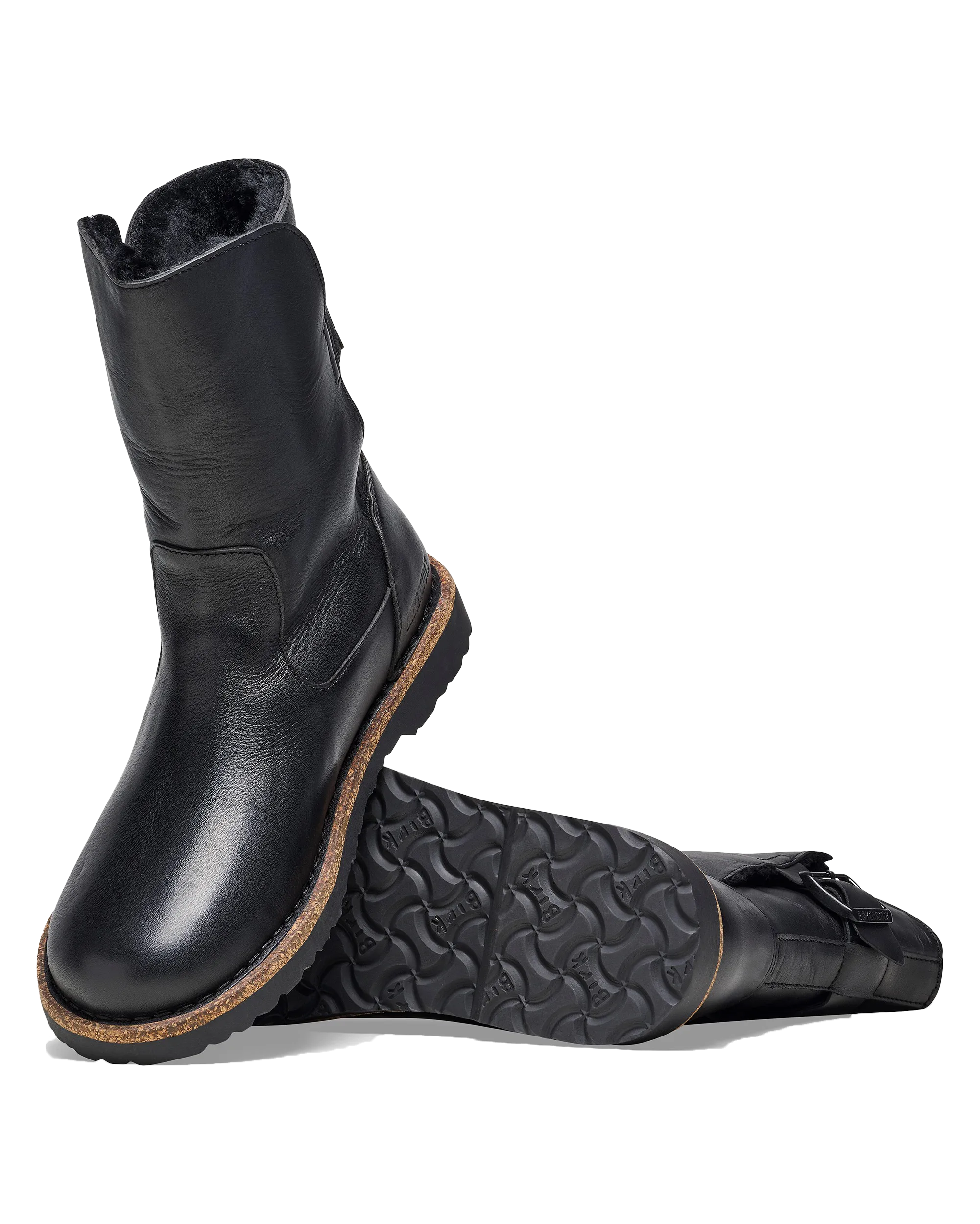 Chaussures Birkenstock Uppsala Bottes en Cuir Naturel Noir