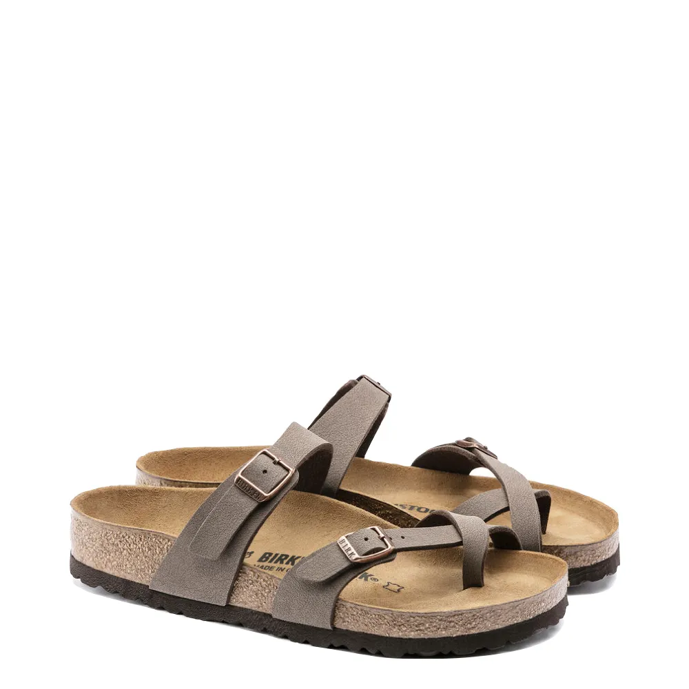 Sandale Birkenstock Mayari pour femme à boucle d'orteil en Birko-Flor couleur Moka