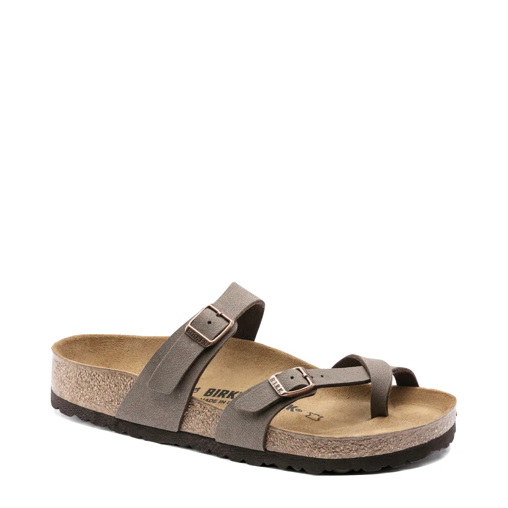 Sandale Birkenstock Mayari pour femme à boucle d'orteil en Birko-Flor couleur Moka