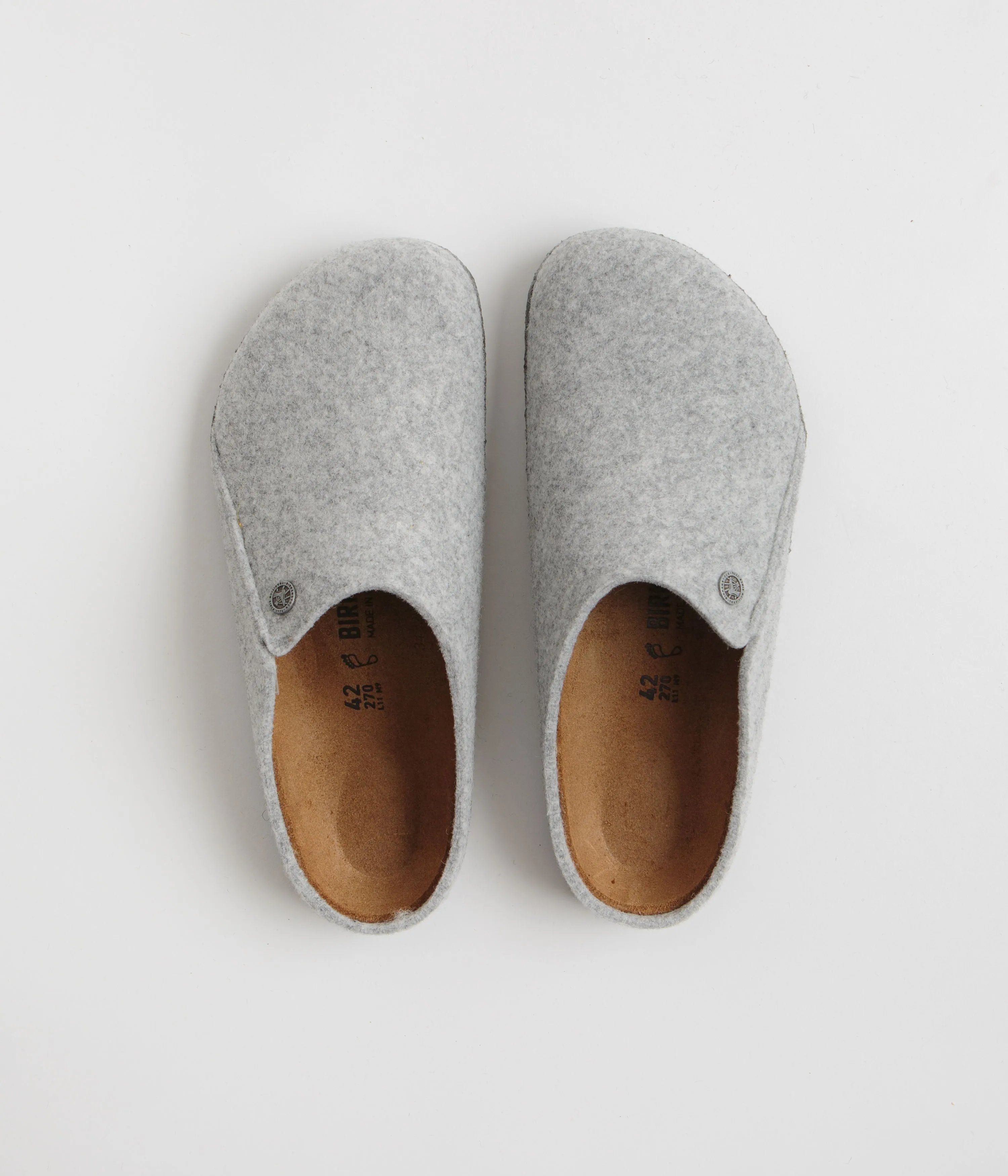 Chaussons Birkenstock Zermatt en feutre - Chaussures Birkenstock gris clair