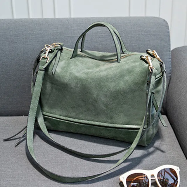 Bolish Brand Fashion Sac à Bandoulière Femme en Cuir Nubuck Sac à Main Femme Sac Messager Vintage Sacs Bandoulière Moto Sac Femme Fashion Nova Bags