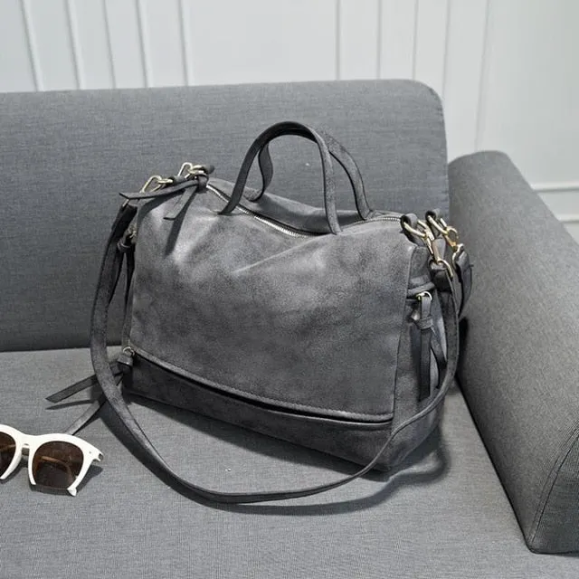 Bolish Brand Fashion Sac à Bandoulière Femme en Cuir Nubuck Sac à Main Femme Sac Messager Vintage Sacs Bandoulière Moto Sac Femme Fashion Nova Bags