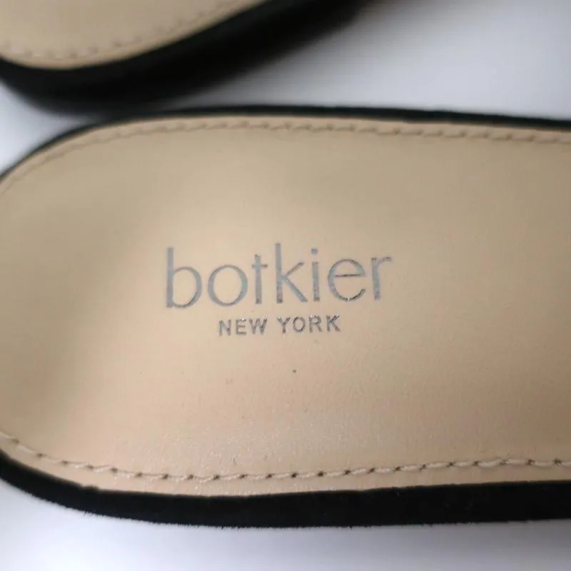Botkier Maisie Sandales Plates à Glissière Suède Noir & PVC Transparent Taille 7