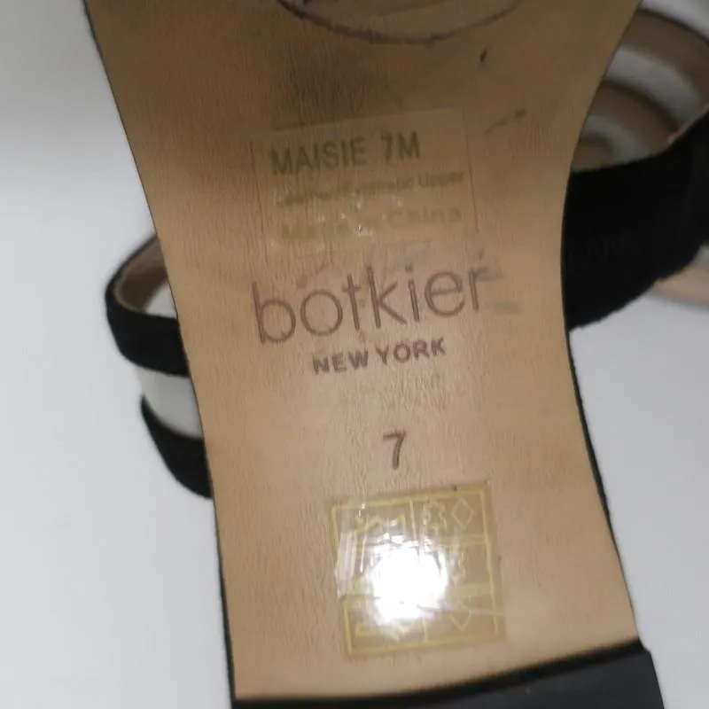 Botkier Maisie Sandales Plates à Glissière Suède Noir & PVC Transparent Taille 7