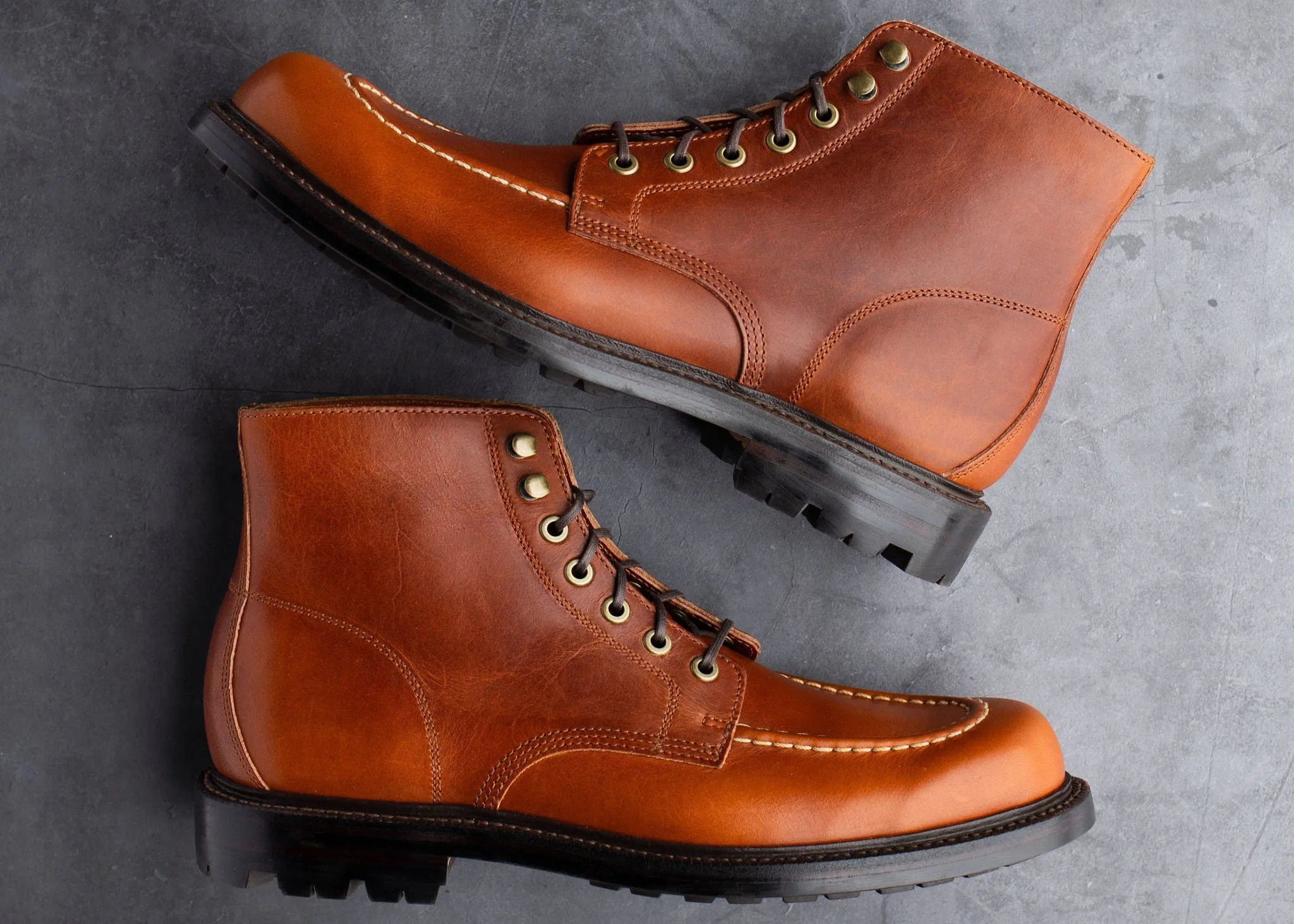 Botte en laiton bronzé veau Brooklyn