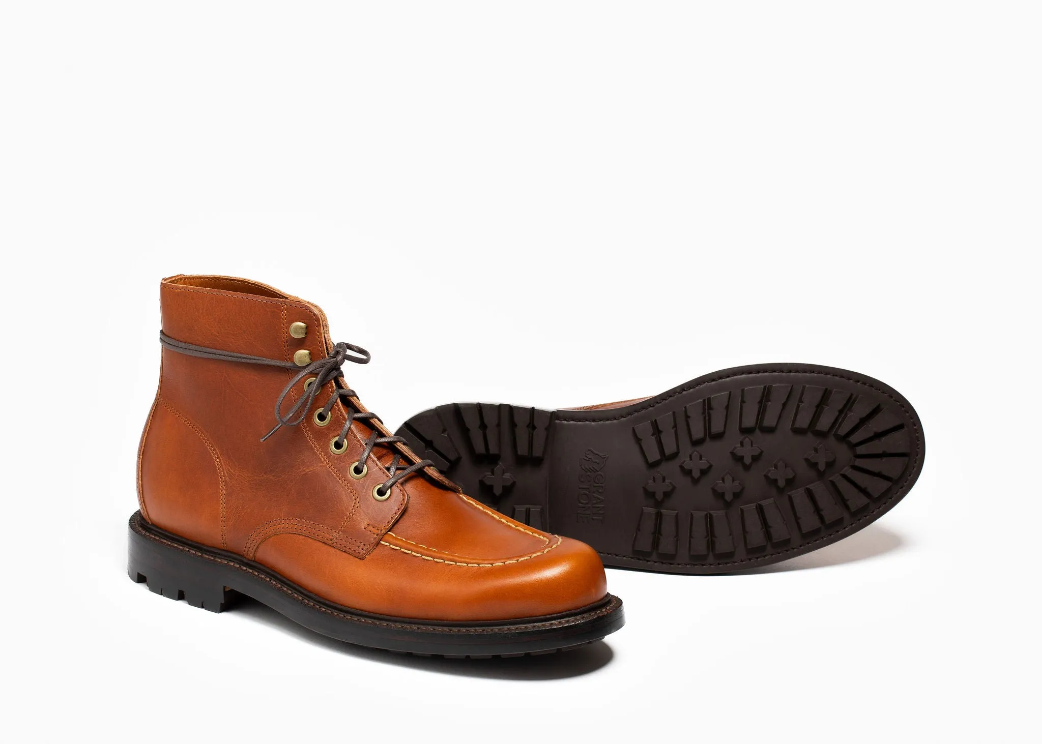 Botte en laiton bronzé veau Brooklyn