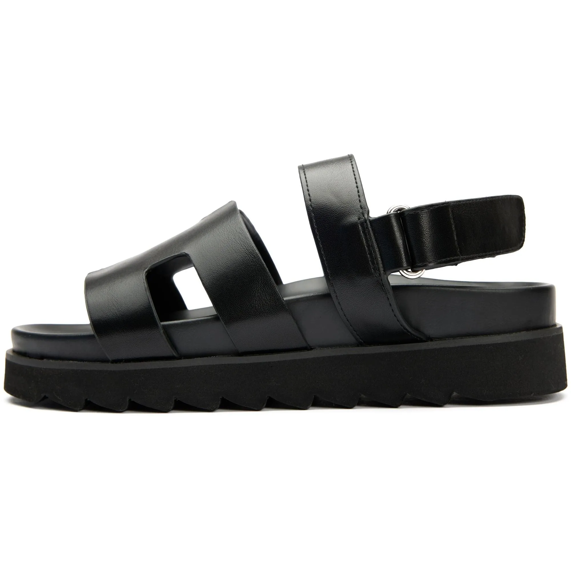 Sandales à bride cheville en similicuir vegan pour femmes Brésil | Noir