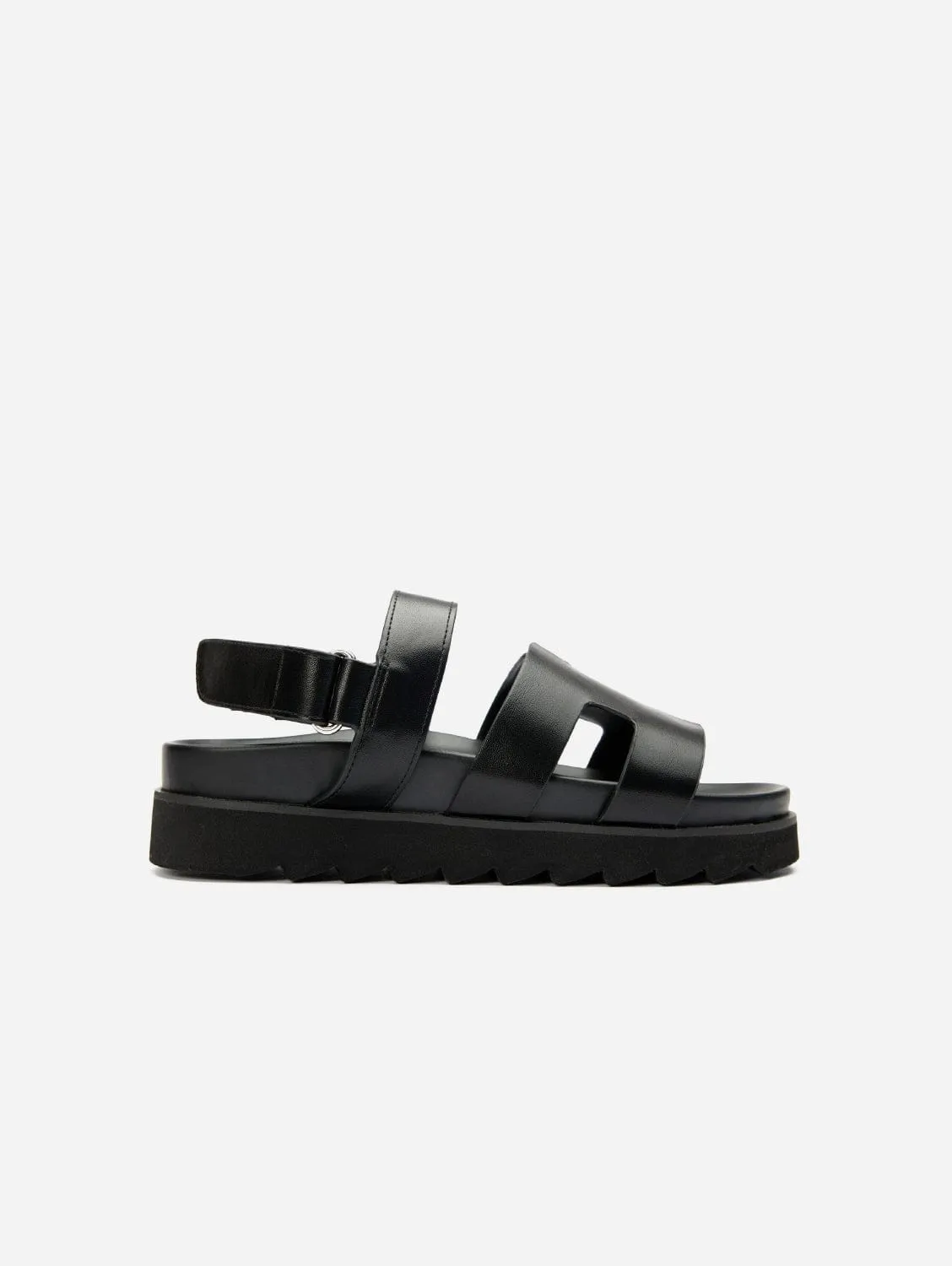 Sandales à bride cheville en similicuir vegan pour femmes Brésil | Noir