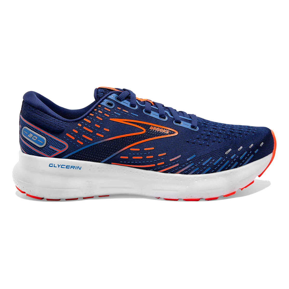 Brooks Glycerin 20 - Bleu Profond - Bleu Palace - Orange