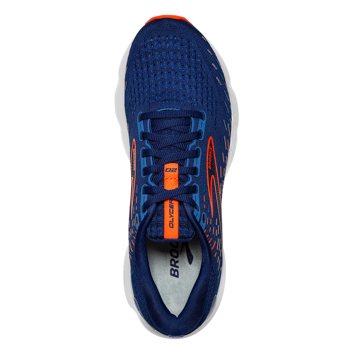 Brooks Glycerin 20 - Bleu Profond - Bleu Palace - Orange