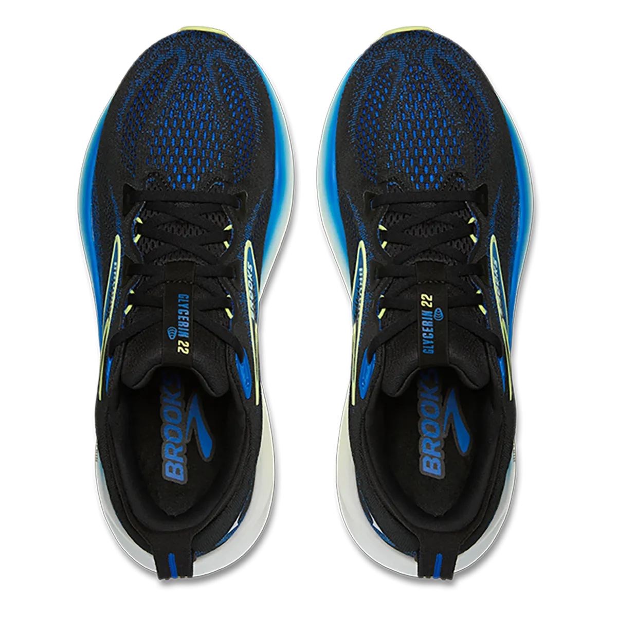 Brooks Glycerin 22 Noir - Cobalt - Jaune Néo
