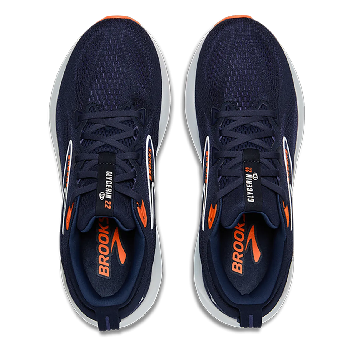 Brooks Glycerin 22 Peacoat - Ruban Bleu - Orange