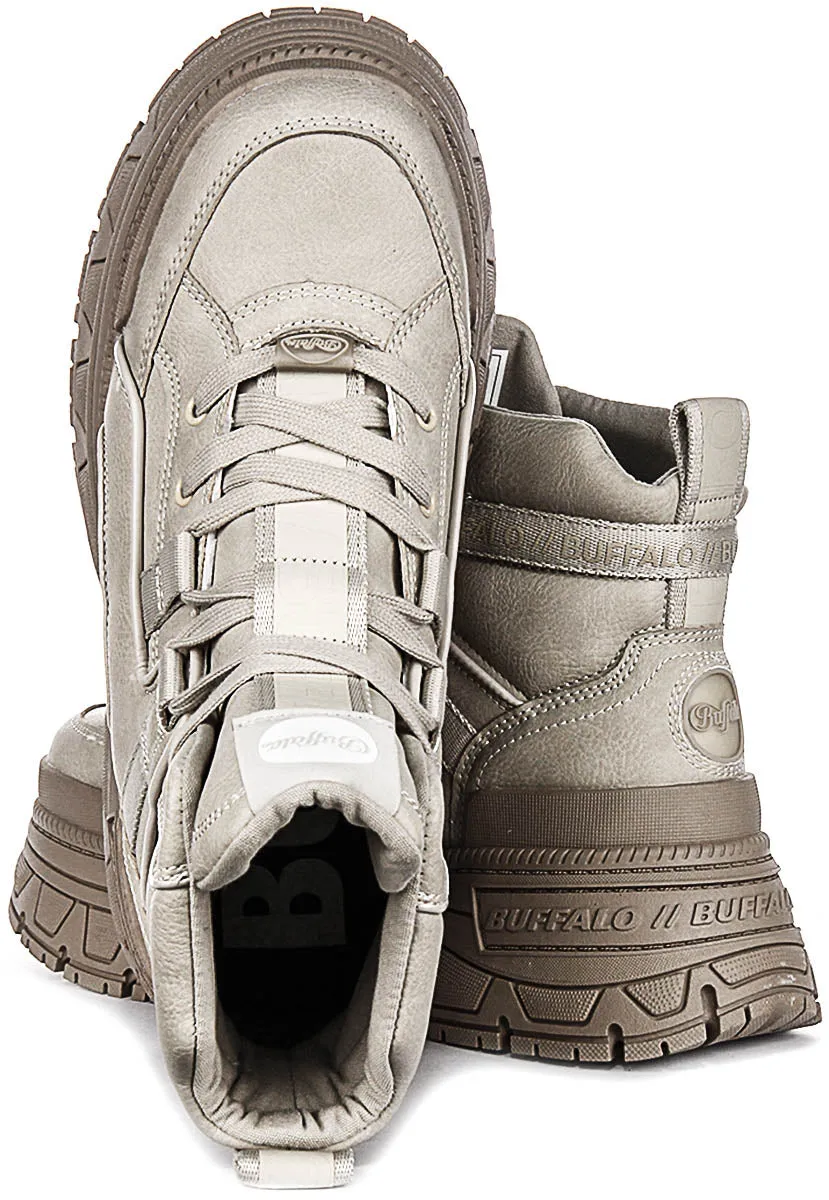 Chaussures Buffalo Fushion Hybrid Mid en Crème pour Femmes