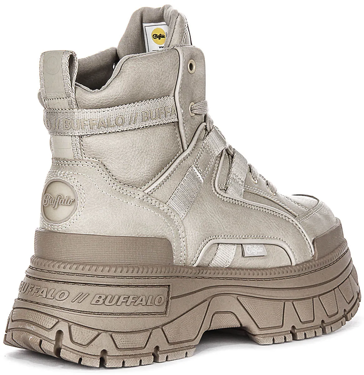 Chaussures Buffalo Fushion Hybrid Mid en Crème pour Femmes