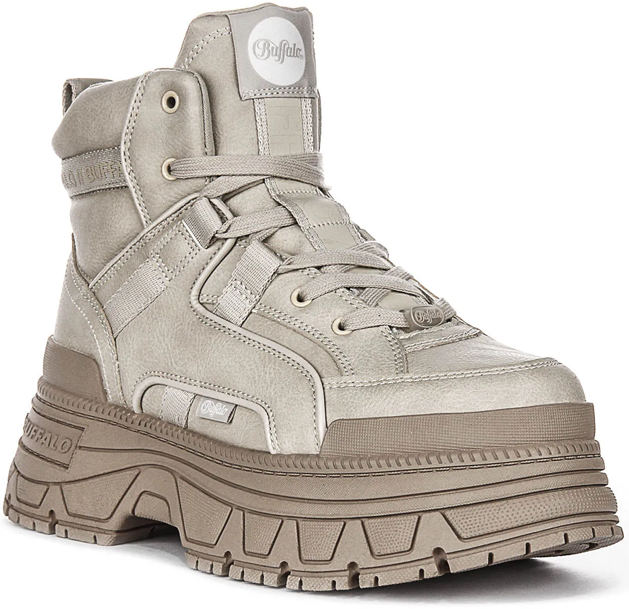 Chaussures Buffalo Fushion Hybrid Mid en Crème pour Femmes