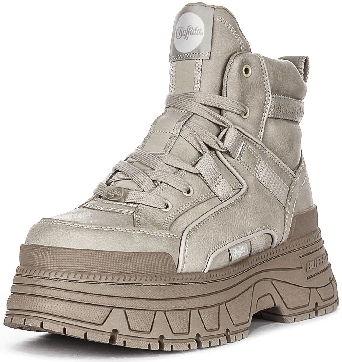 Chaussures Buffalo Fushion Hybrid Mid en Crème pour Femmes