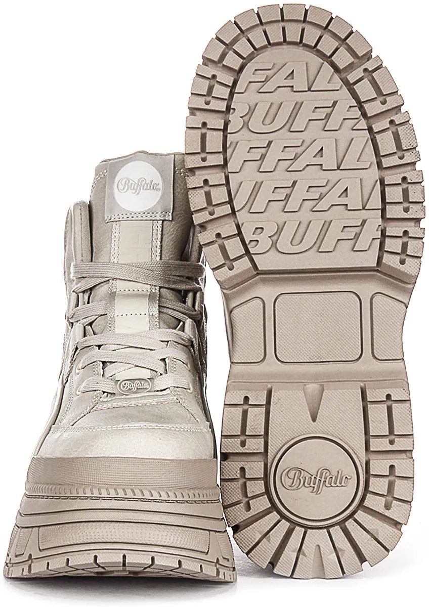 Chaussures Buffalo Fushion Hybrid Mid en Crème pour Femmes