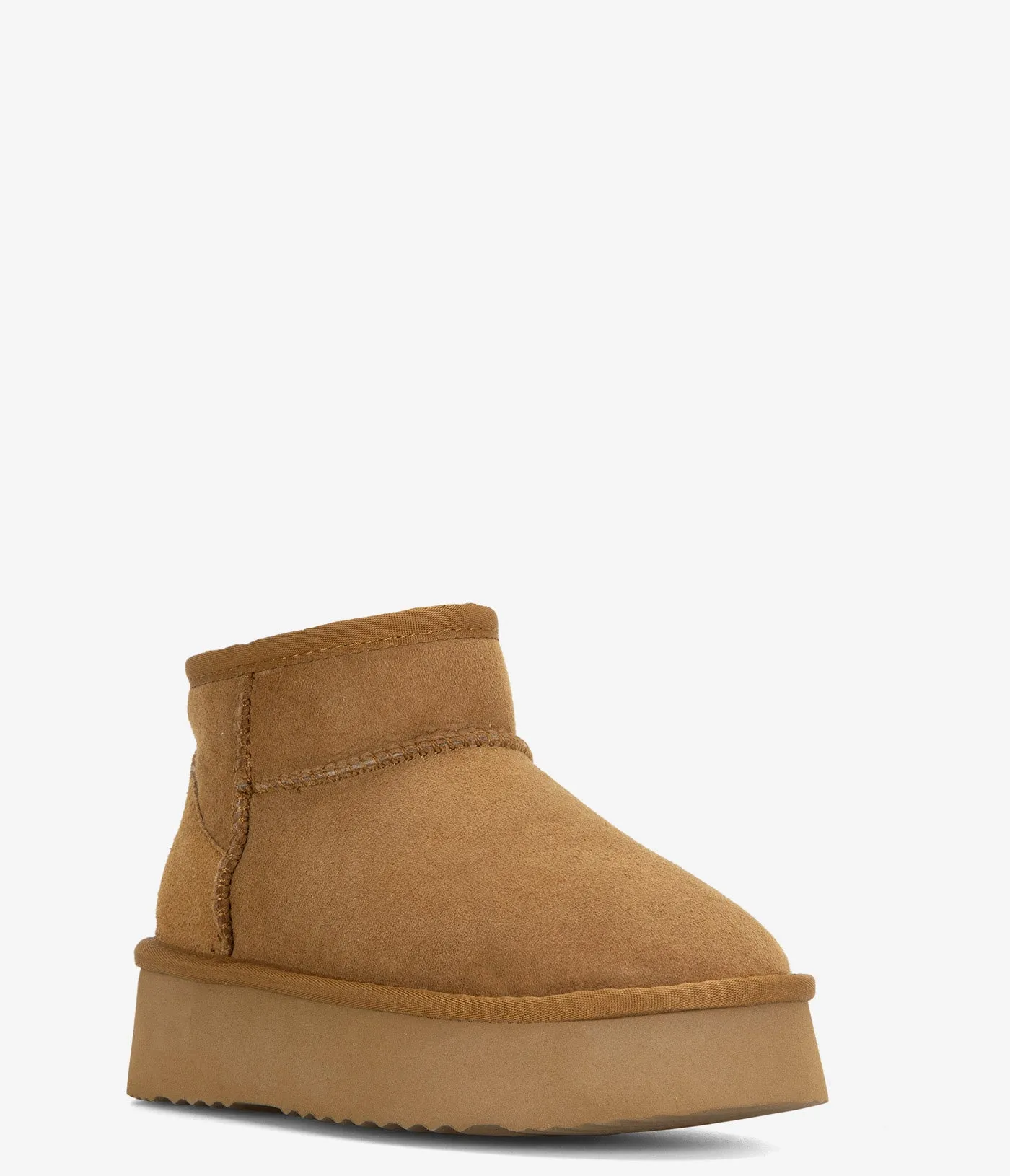 Bottes en peau de mouton Burleigh Platform Shorty Twinface - Femmes