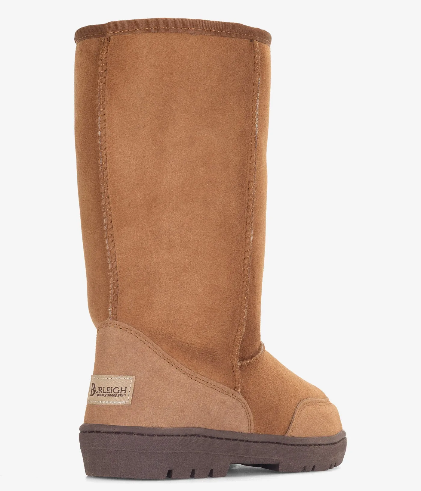 Botte Burleigh Tall Twinface en peau de mouton avec semelle robuste - Femmes
