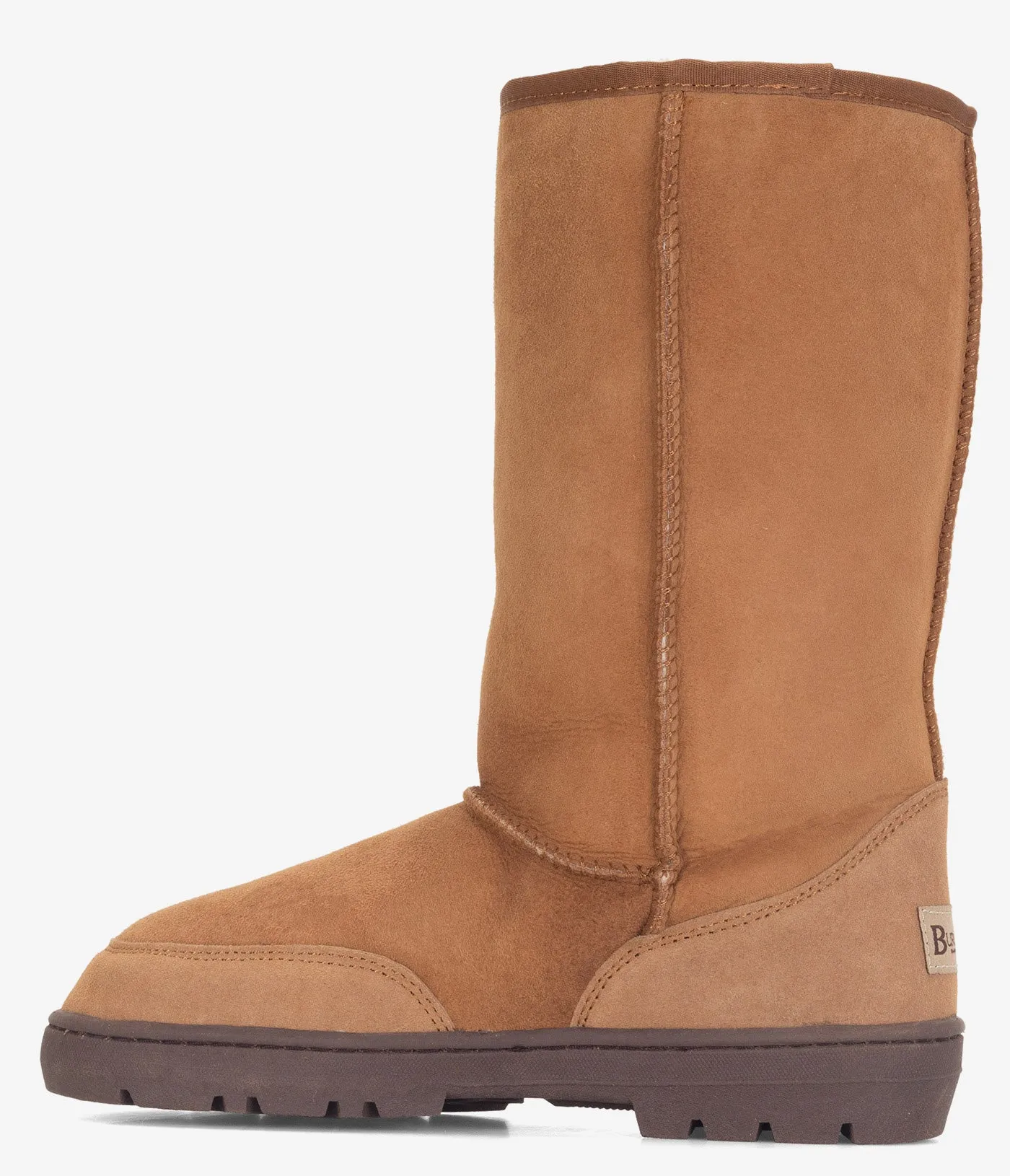 Botte Burleigh Tall Twinface en peau de mouton avec semelle robuste - Femmes